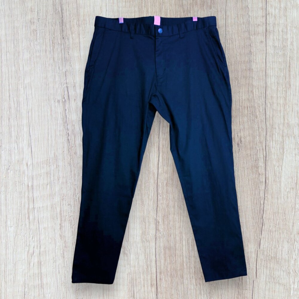 Fabletics The High Side Chino (Slim Fit) Pants Deep Navy Blue 36 x 32 New
